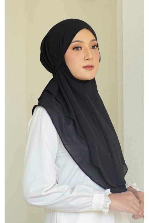 Bergo Khimar Azzura Black